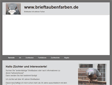 Tablet Screenshot of brieftaubenfarben.de